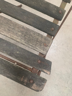 Set of 4 rustic garden chairs