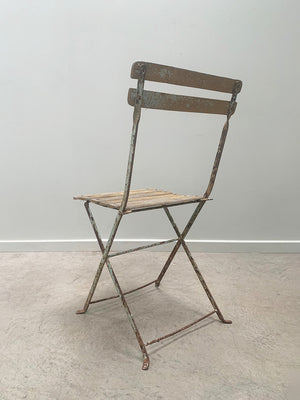 Set of 4 rustic garden chairs