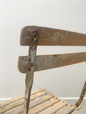Set of 4 rustic garden chairs