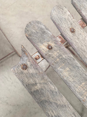 Set of 4 rustic garden chairs