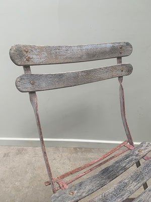 Set of 4 rustic garden chairs