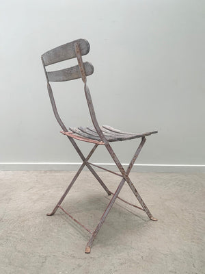 Set of 4 rustic garden chairs