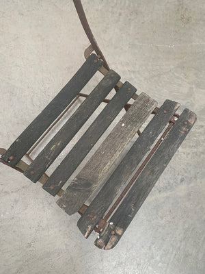 Set of 4 rustic garden chairs