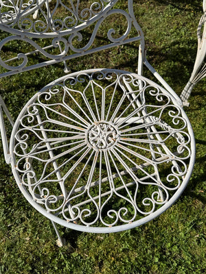 Glass top garden table and 10 chairs (Reserved)