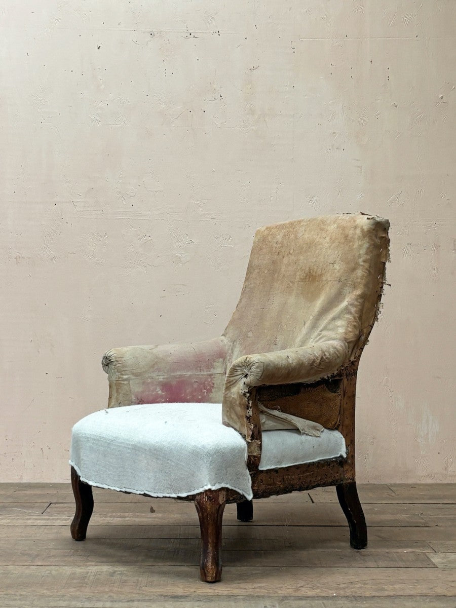 Slim 1840's armchair 'as is'