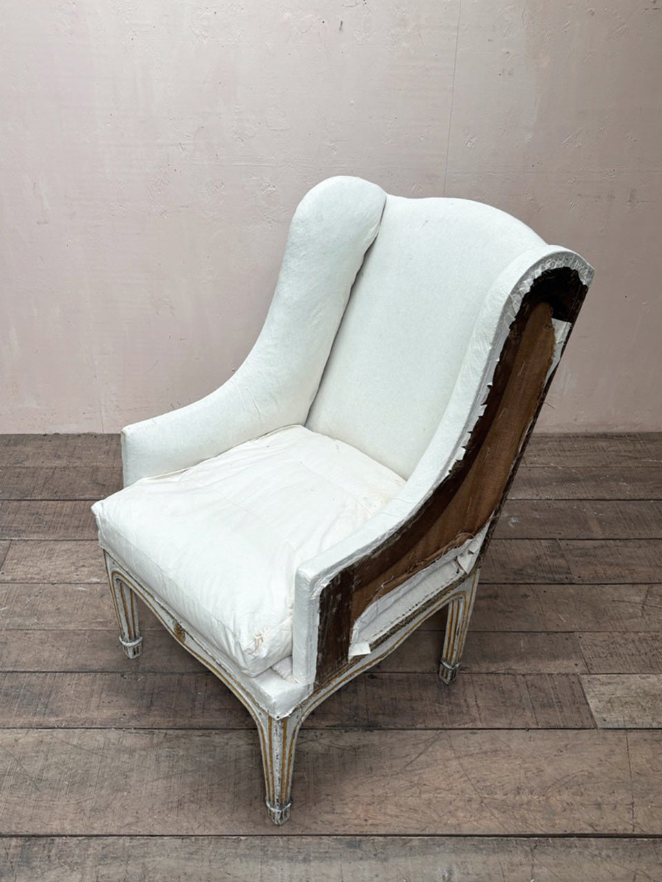 18th century wing armchair 'as is'