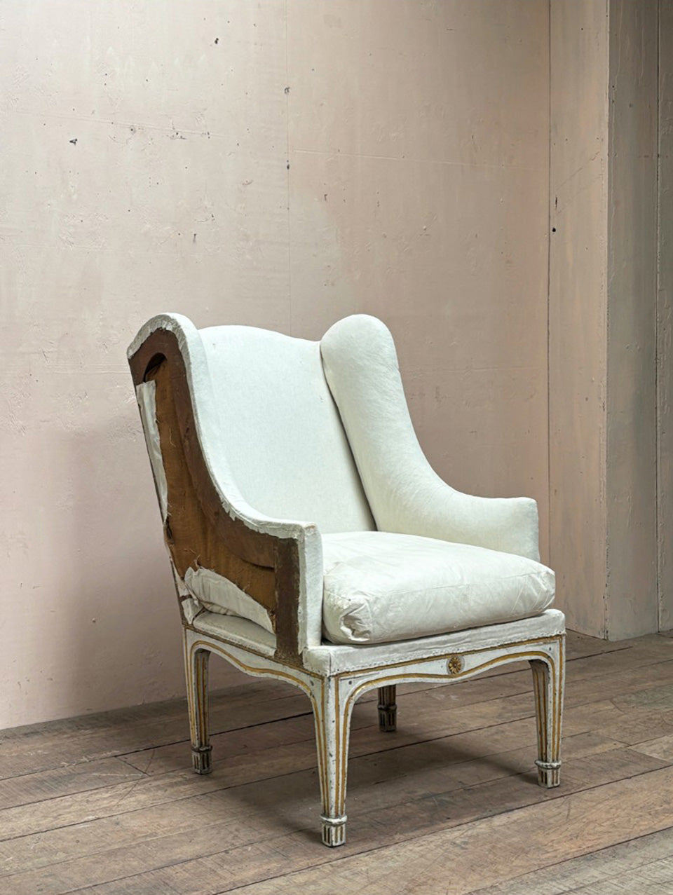 18th century wing armchair 'as is'