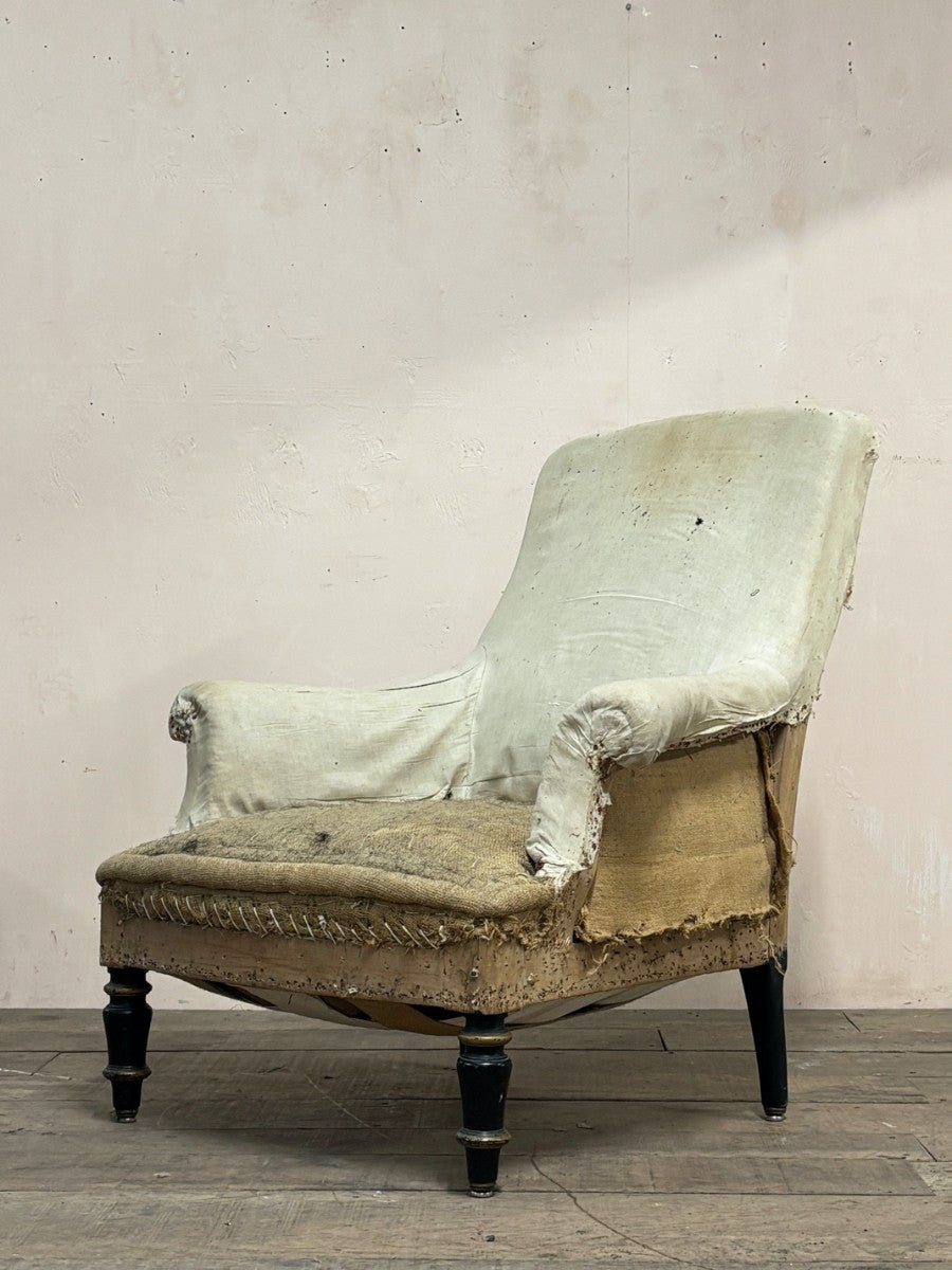 19th century square back armchair 'as is'