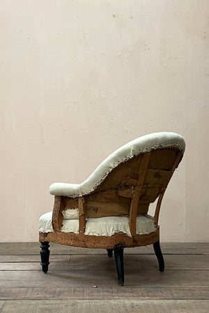 Mid 19th century tub armchair (inc. re-upholstery, ex. fabric)