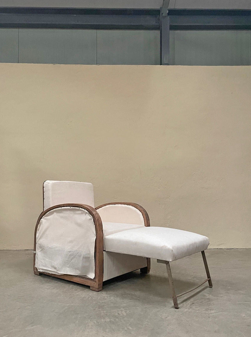Art Deco reclining armchair 'as is'
