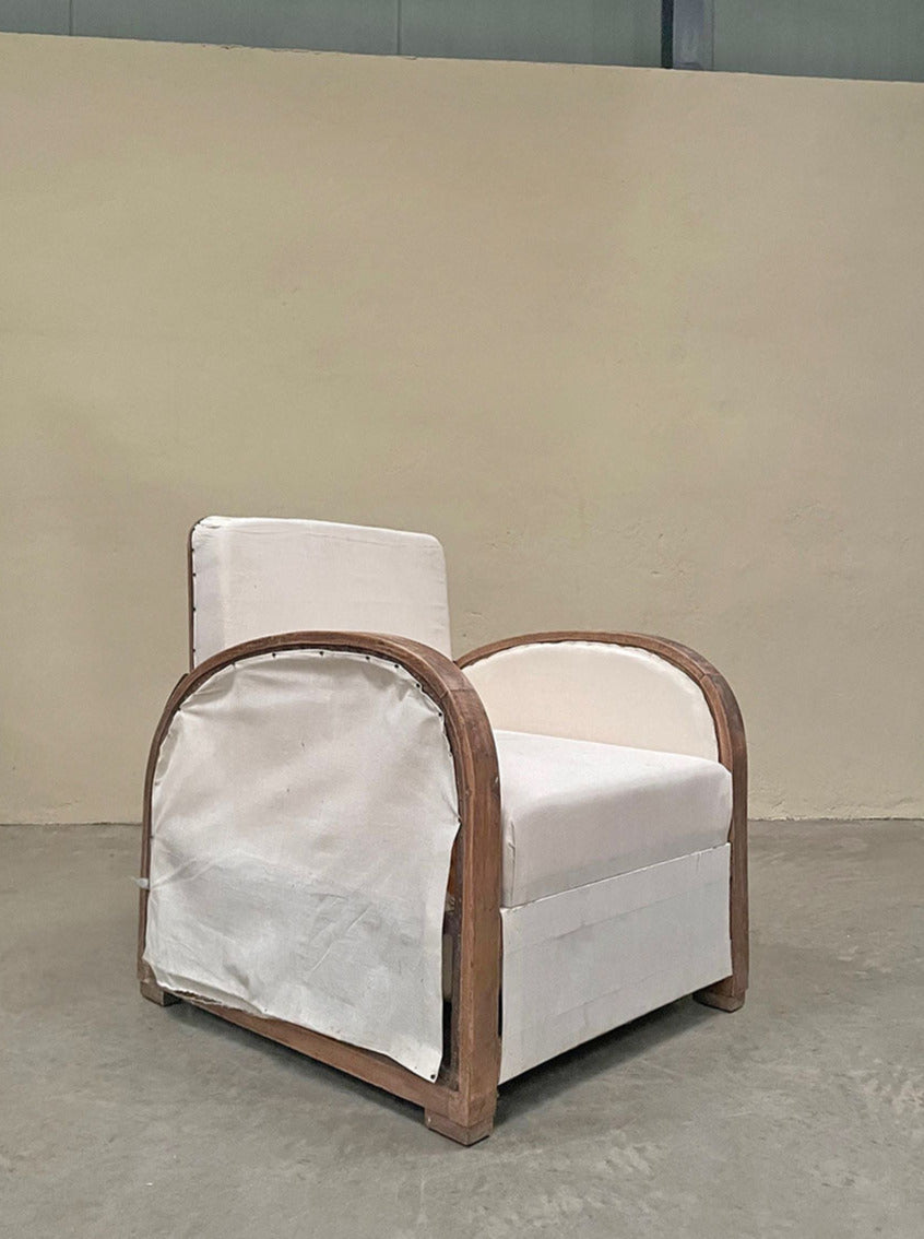 Art Deco reclining armchair 'as is'