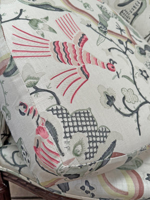 Bergère armchair in Robert Kime fabric