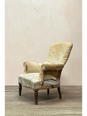 Large curved back armchair 'as is'