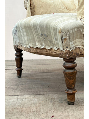 Large curved back armchair 'as is'