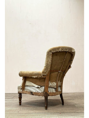 Large curved back armchair 'as is'