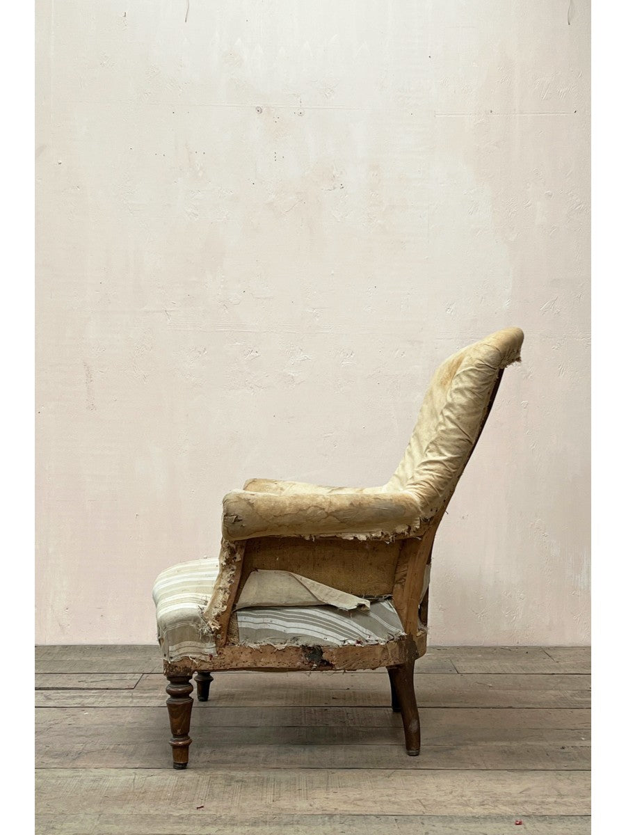 Large curved back armchair 'as is'