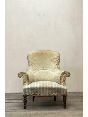 Large curved back armchair 'as is'