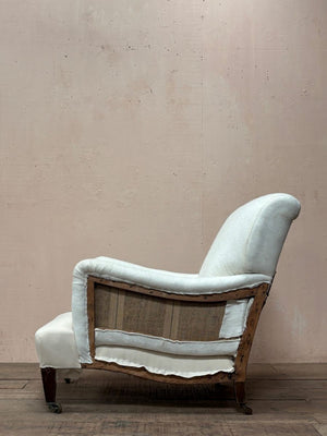 Deep seated English armchair