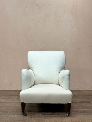 Deep seated English armchair