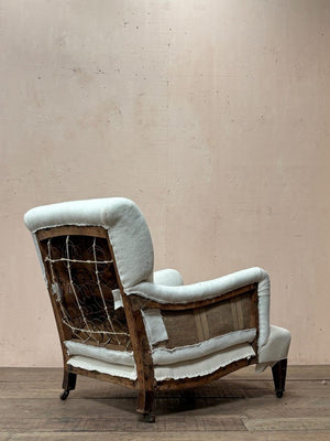 Deep seated English armchair