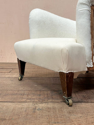 Deep seated English armchair
