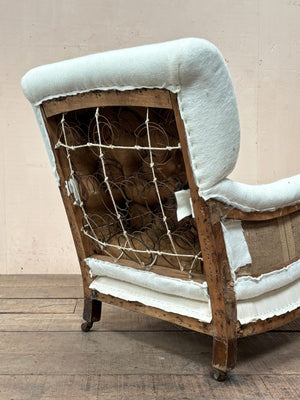Deep seated English armchair
