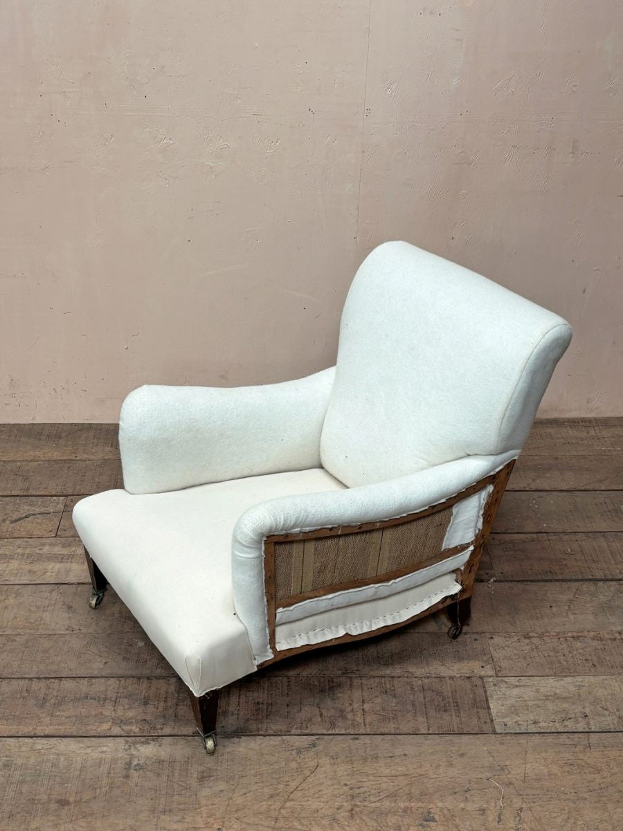 Deep seated English armchair