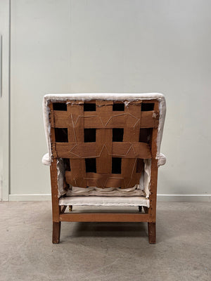 20th century armchair with flat armrests