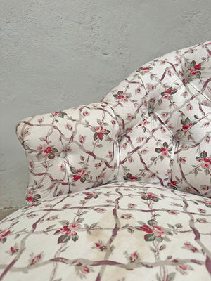 Low back crapaud armchair