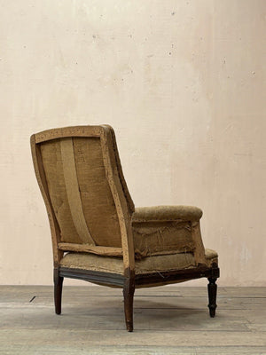 Fluted legs armchair 'as is'