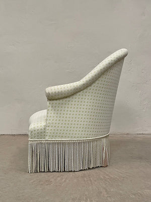 Pale green crapaud armchair 'as is'