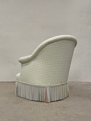 Pale green crapaud armchair 'as is'