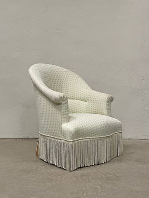 Pale green crapaud armchair 'as is'