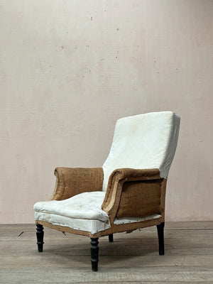 Late 19th century square back armchair 'as is'