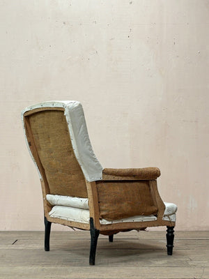 Late 19th century square back armchair 'as is'