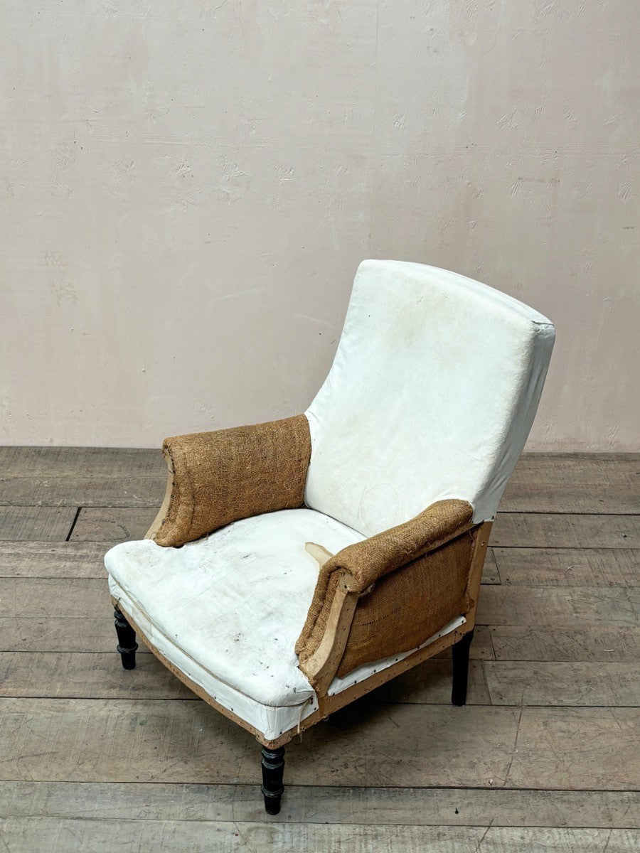 Late 19th century square back armchair 'as is'