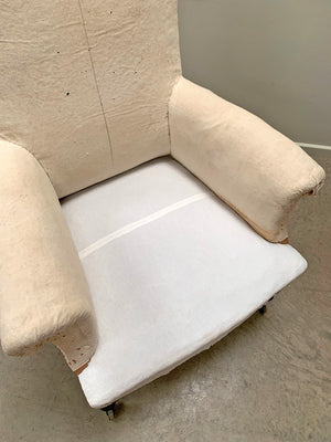 Napoleon III high back armchair 'as is'