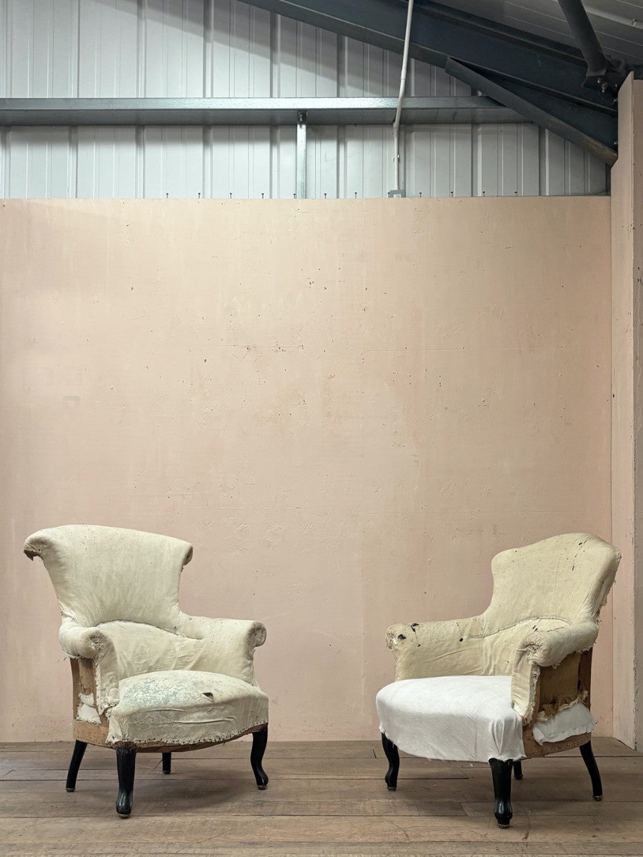 His and hers armchairs (pair, 'as is')