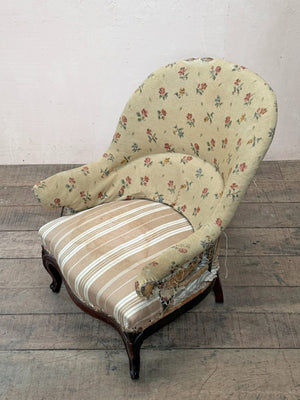 Iron frame armchair