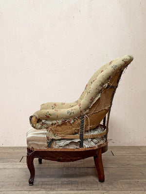Iron frame armchair