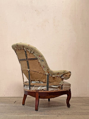 Iron frame armchair