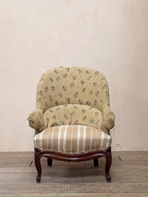 Iron frame armchair