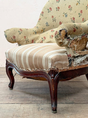 Iron frame armchair