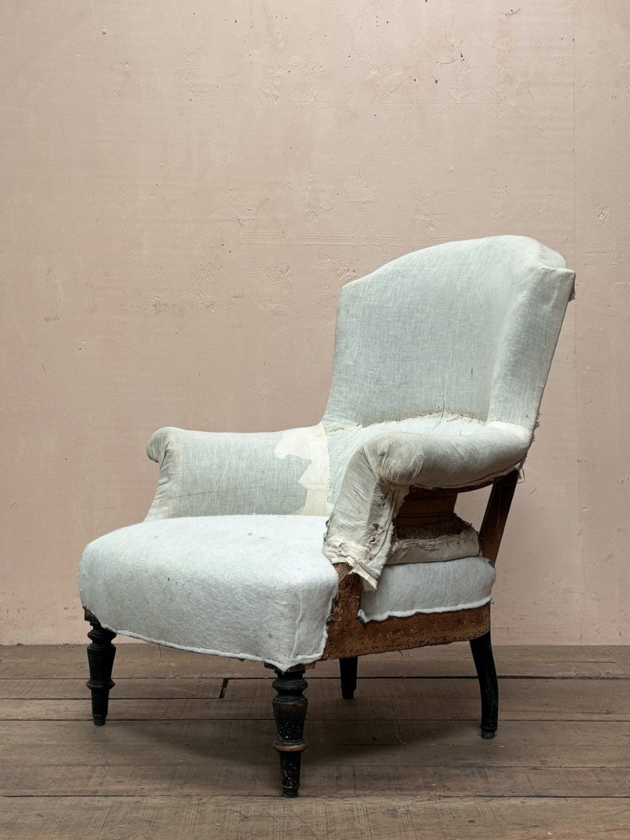 Large chapeau de gendarme armchair 'as is'