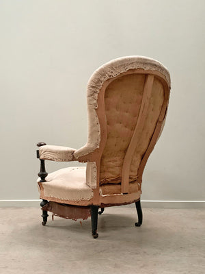 Rounded back open armchair 'as is'