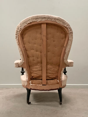 Rounded back open armchair 'as is'