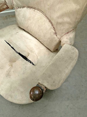 Rounded back open armchair 'as is'