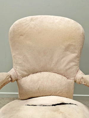 Rounded back open armchair 'as is'