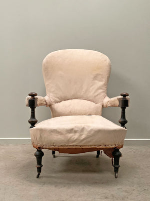 Rounded back open armchair 'as is'