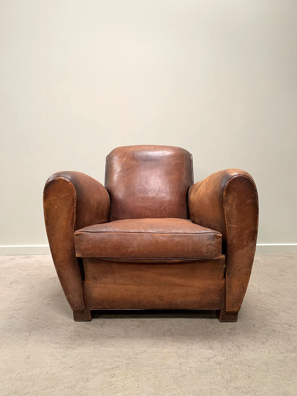 Leather club chair